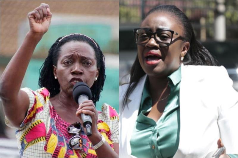 Photo collage of Martha Karua and Senator Gloria Orwoba.